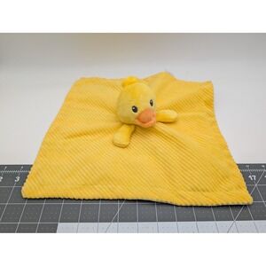 Meijer Duck Security Blanket Lovey Yellow Corduroy Ribbed Striped Back